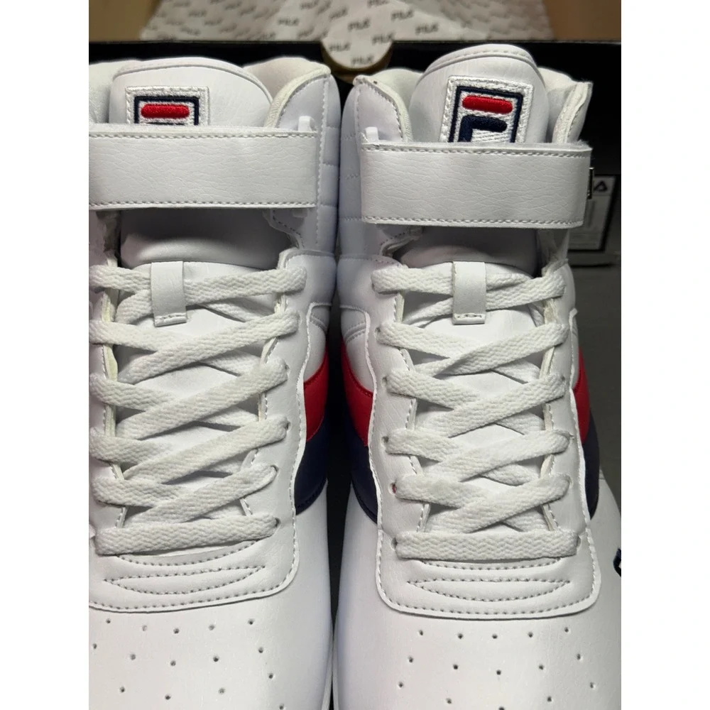 Fila Vulc 13 Reverse Flag Mens White Navy Red High Top Sneakers 1CM00802-125 12